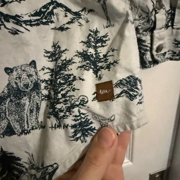 Tea Collection Forest Toile Button Shirt - Picture 5 of 7